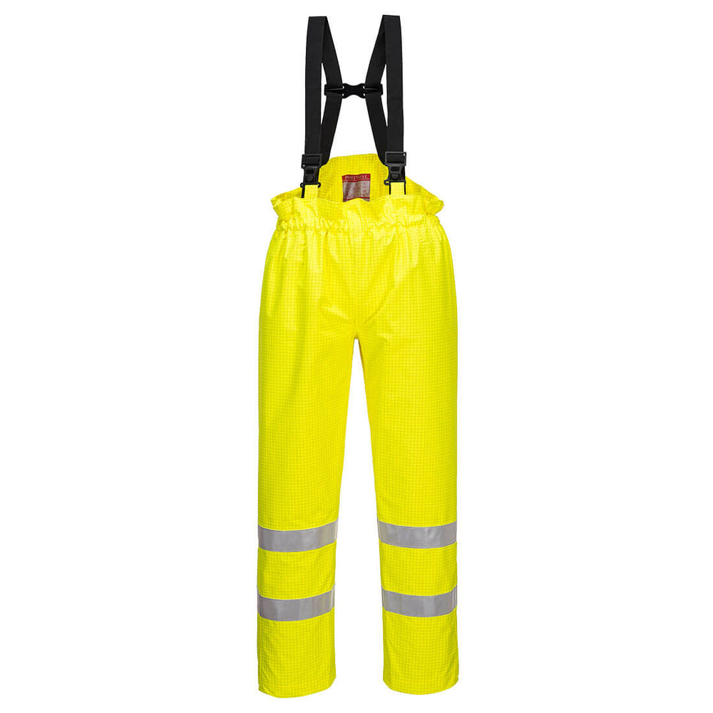 Pantaloni  HI VIS Bizflame Rain Hi Vis Captusiti Ignifugi Antistatici - Galben