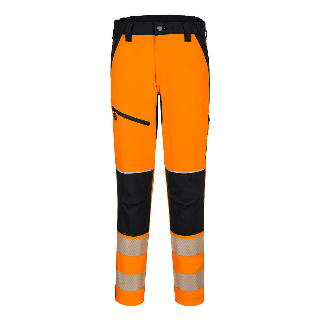 PW3 Pantaloni stretch Hi-Vis - Portocaliu/Negru