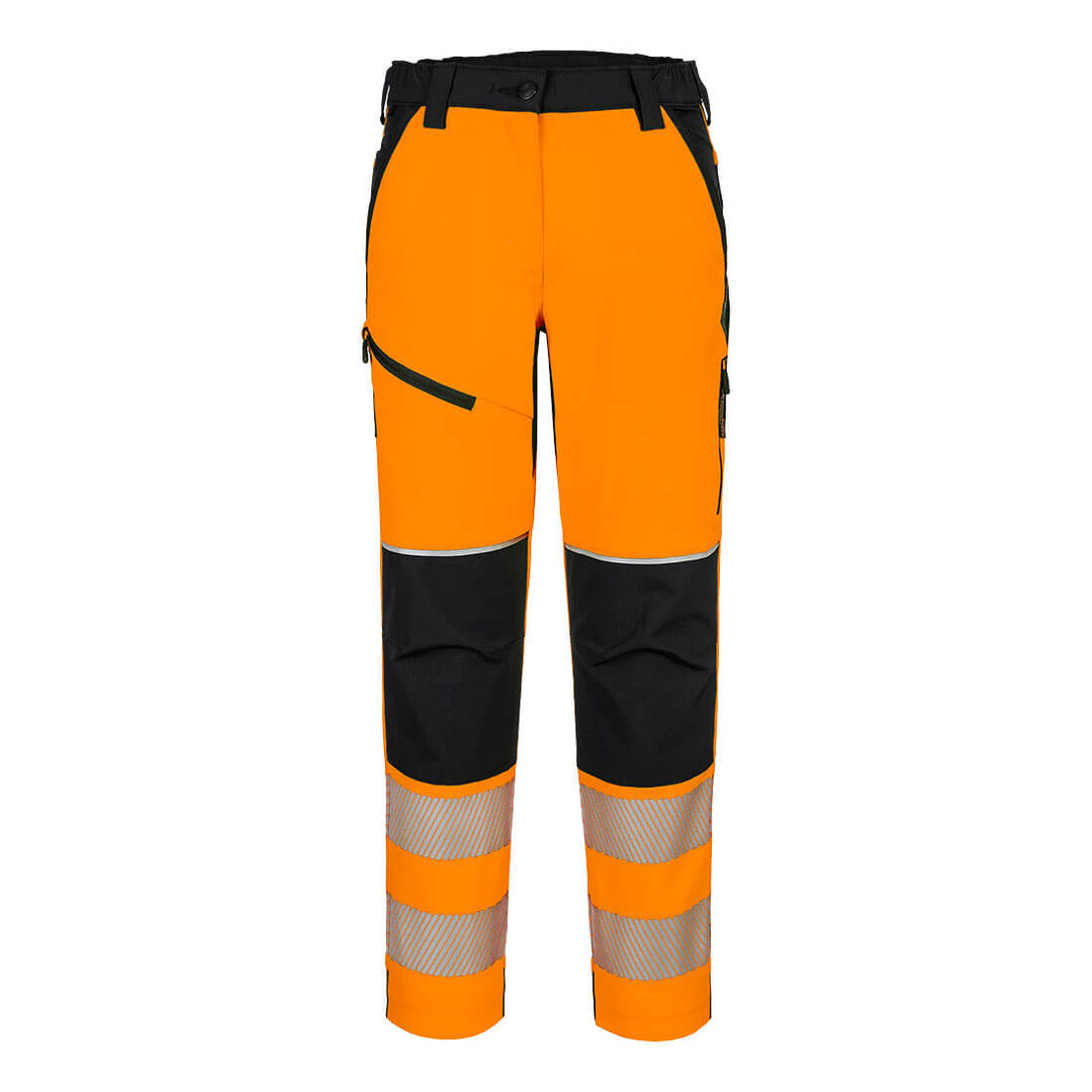 PW3 Hi-Vis Women's Stretch Trouser - Portocaliu/Negru