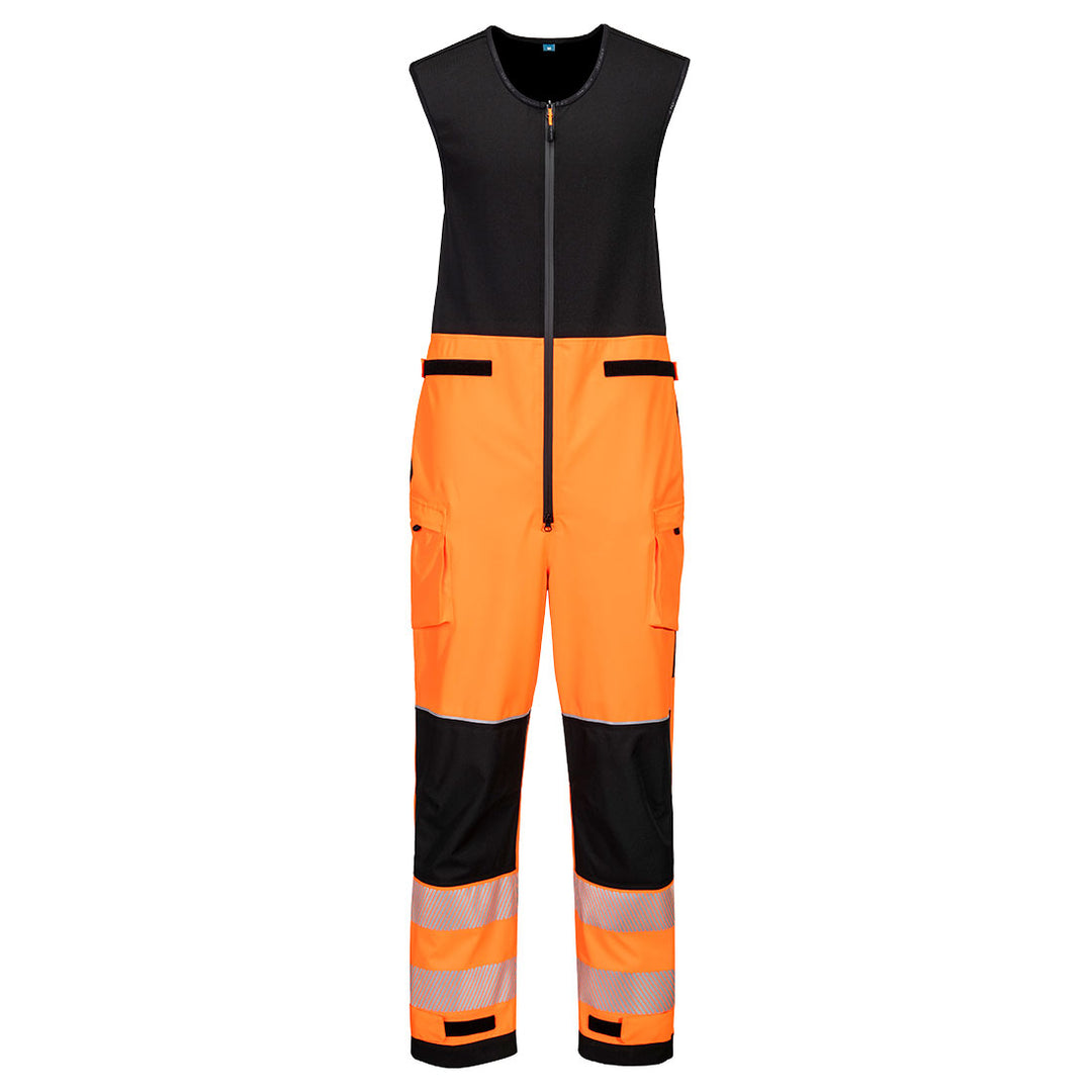 PW3 Hi-Vis Rain Salopettes (3L) - Portocaliu/Negru
