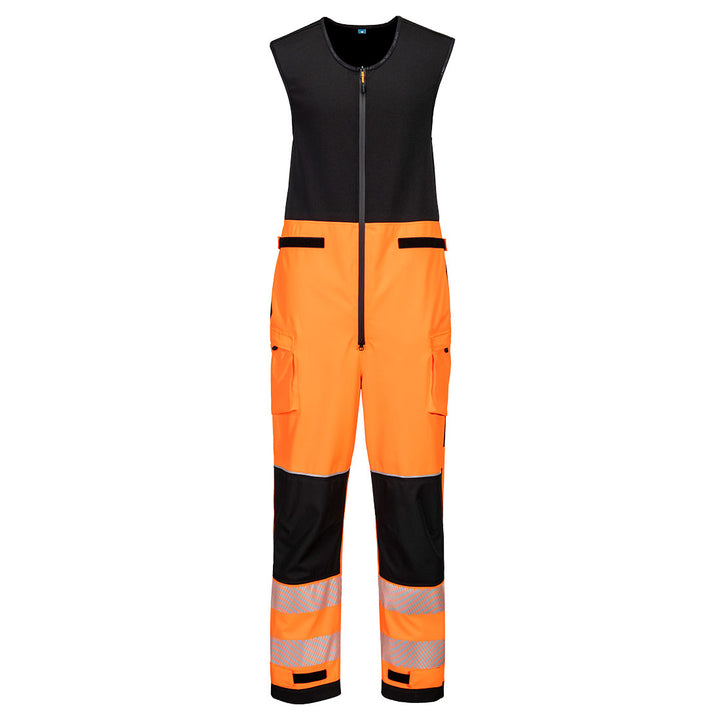 PW3 Hi-Vis Rain Salopettes (3L) - Portocaliu/Negru
