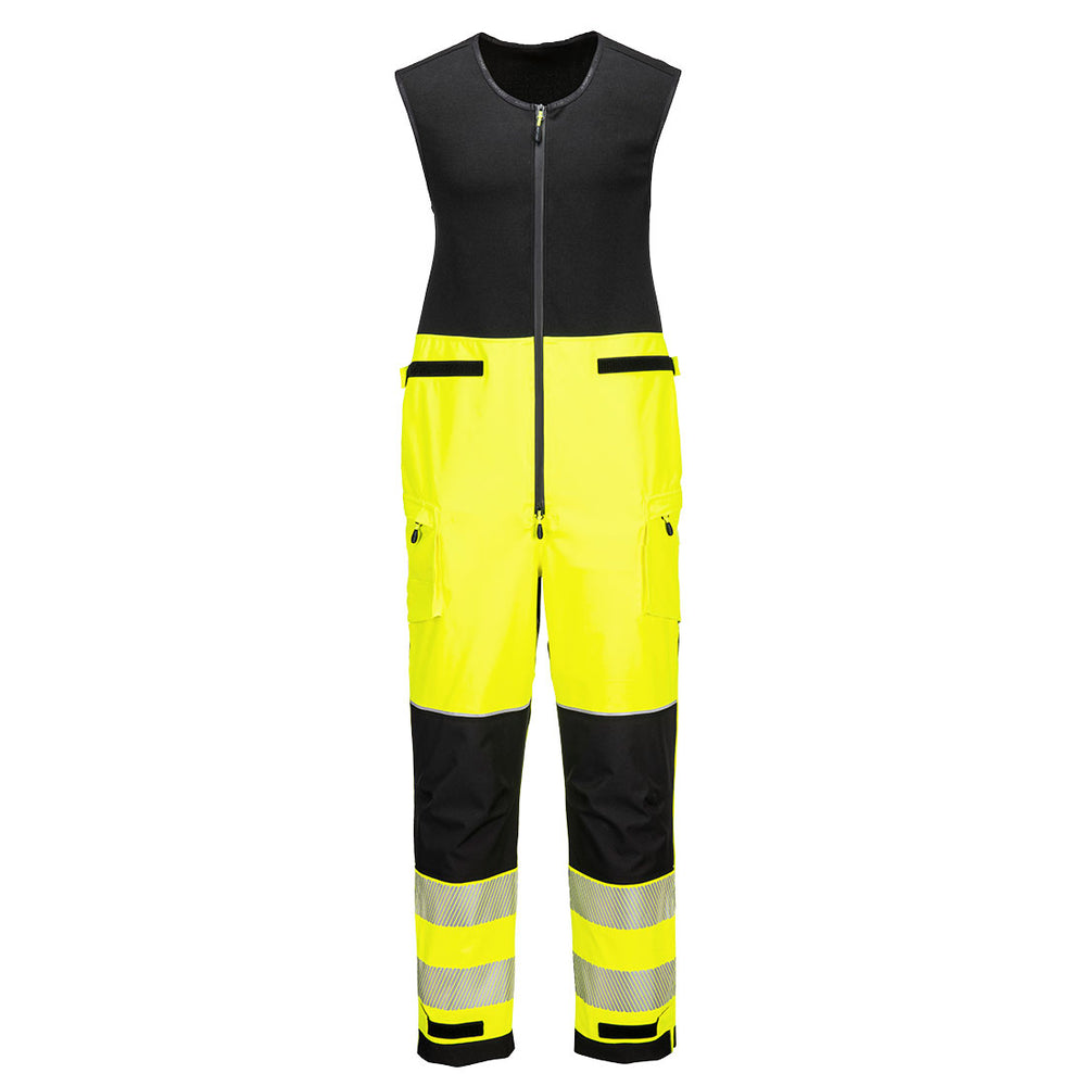 PW3 Hi-Vis Rain Salopettes (3L) - Galben/Negru