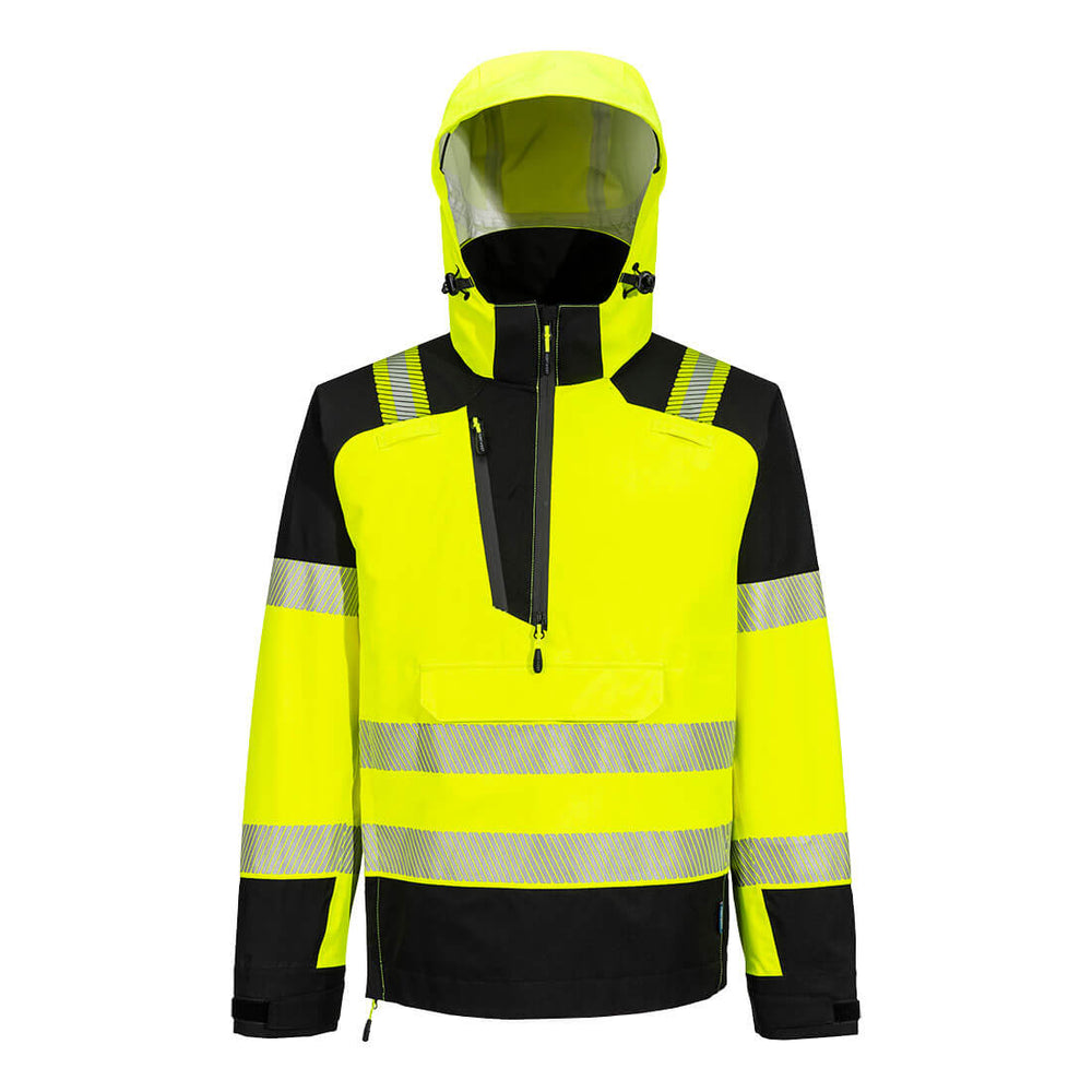 PW3 Jachetă de ploaie cu glugă Hi-Vis (3L) - Galben/Negru