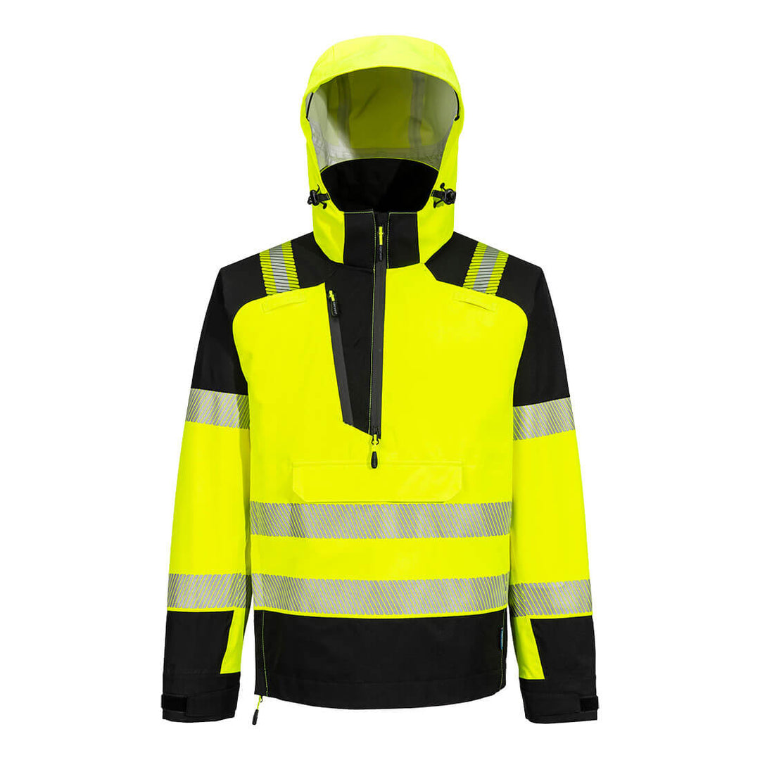 PW3 Jachetă de ploaie cu glugă Hi-Vis (3L) - Galben/Negru