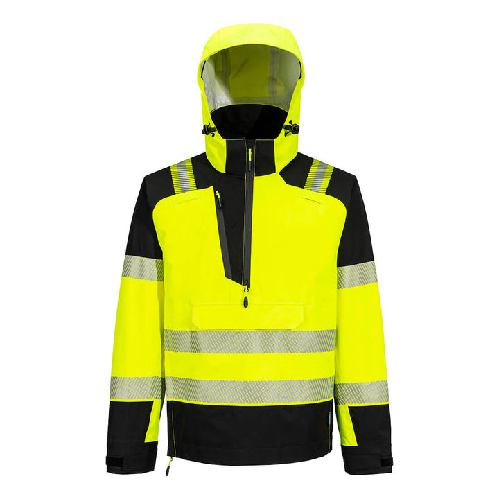 PW3 Jachetă de ploaie cu glugă Hi-Vis (3L) - Galben/Negru