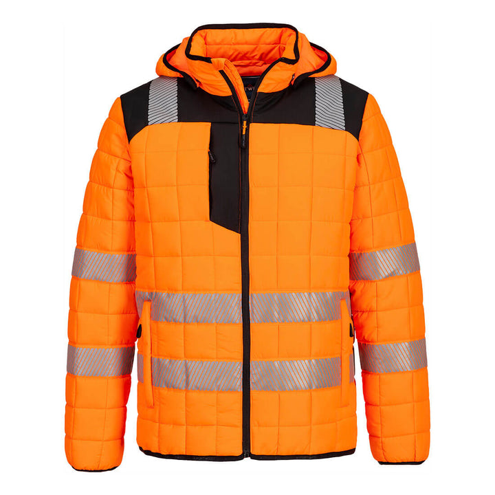 PW3 Jachetă Hi-Vis Hybrid Baffle - Portocaliu/Negru