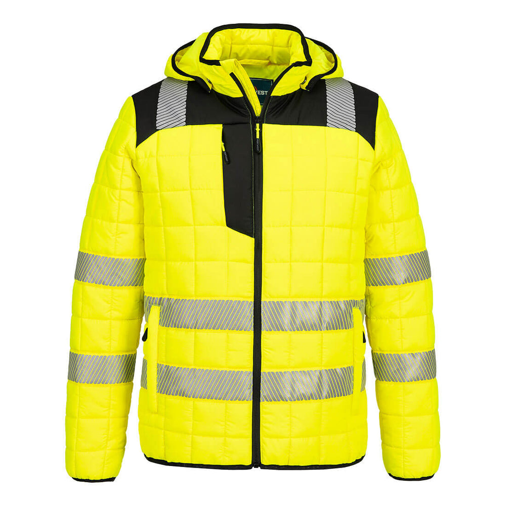 PW3 Jachetă Hi-Vis Hybrid Baffle - Galben/Negru