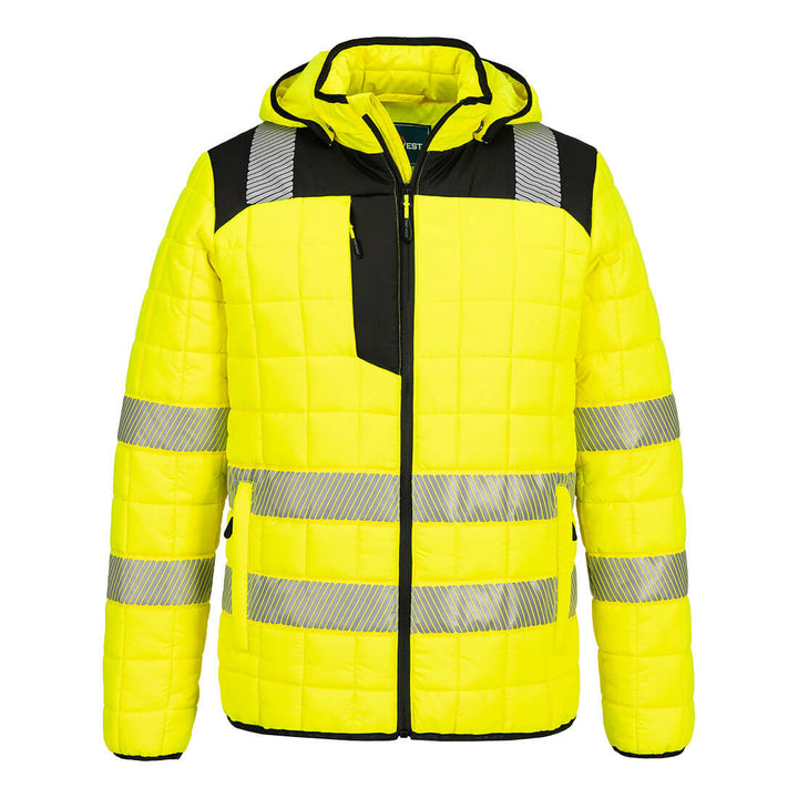 PW3 Jachetă Hi-Vis Hybrid Baffle - Galben/Negru