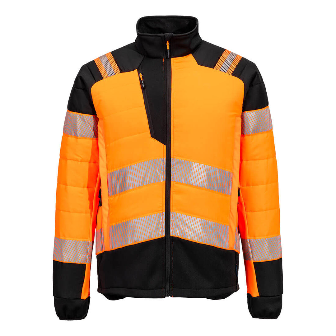 PW3 Jachetă Hi-Vis Hybrid Baffle - Portocaliu/Negru