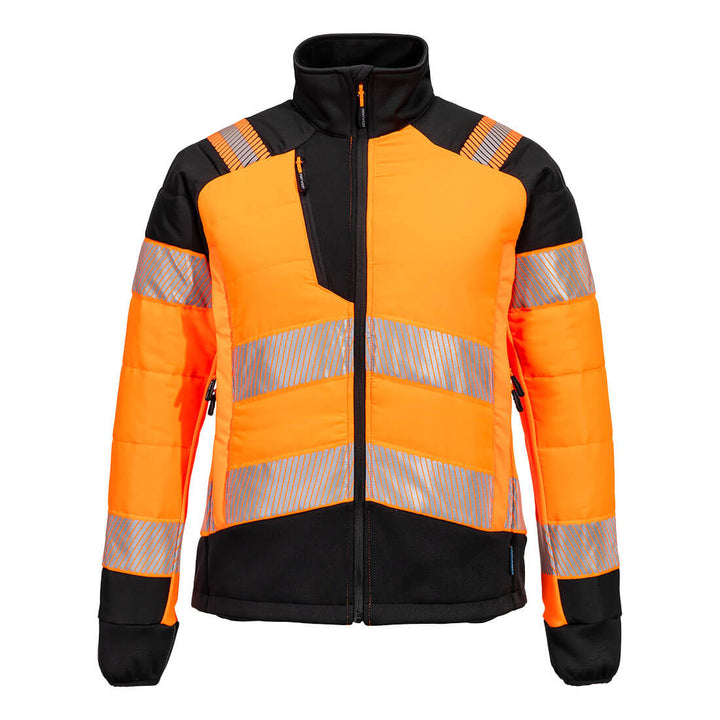 PW3 Jachetă Hi-Vis Hybrid Baffle pentru femei - Portocaliu/Negru