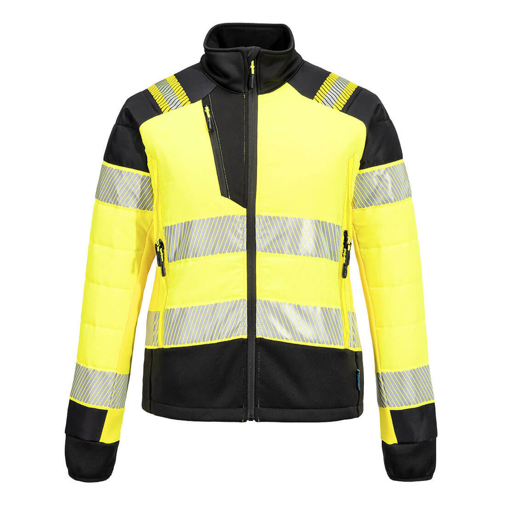 PW3 Jachetă Hi-Vis Hybrid Baffle pentru femei - Galben/Negru