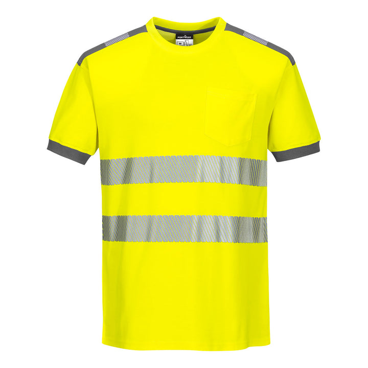 PW3 Tricou HiVis S/S - Galben/Gri