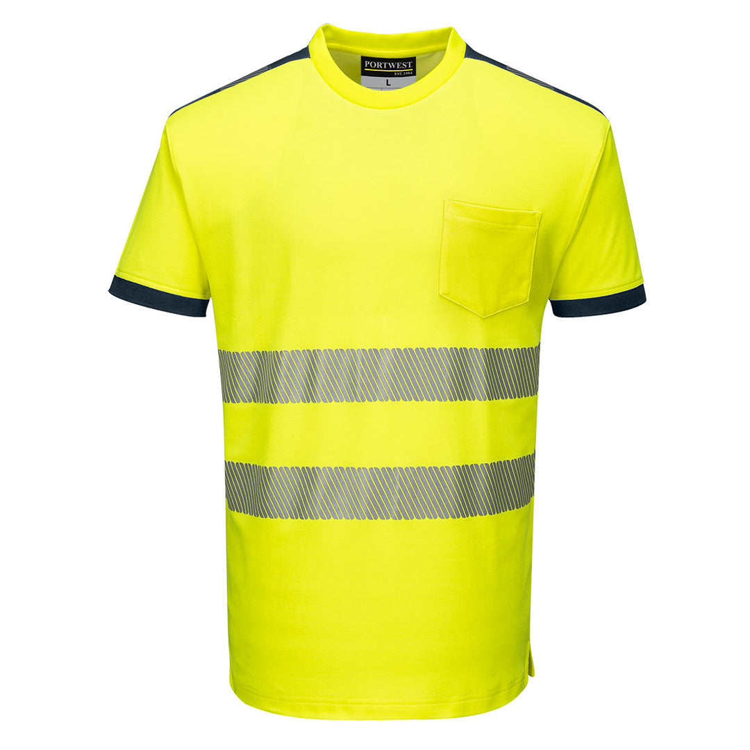 PW3 Tricou HiVis S/S - Galben/Navy