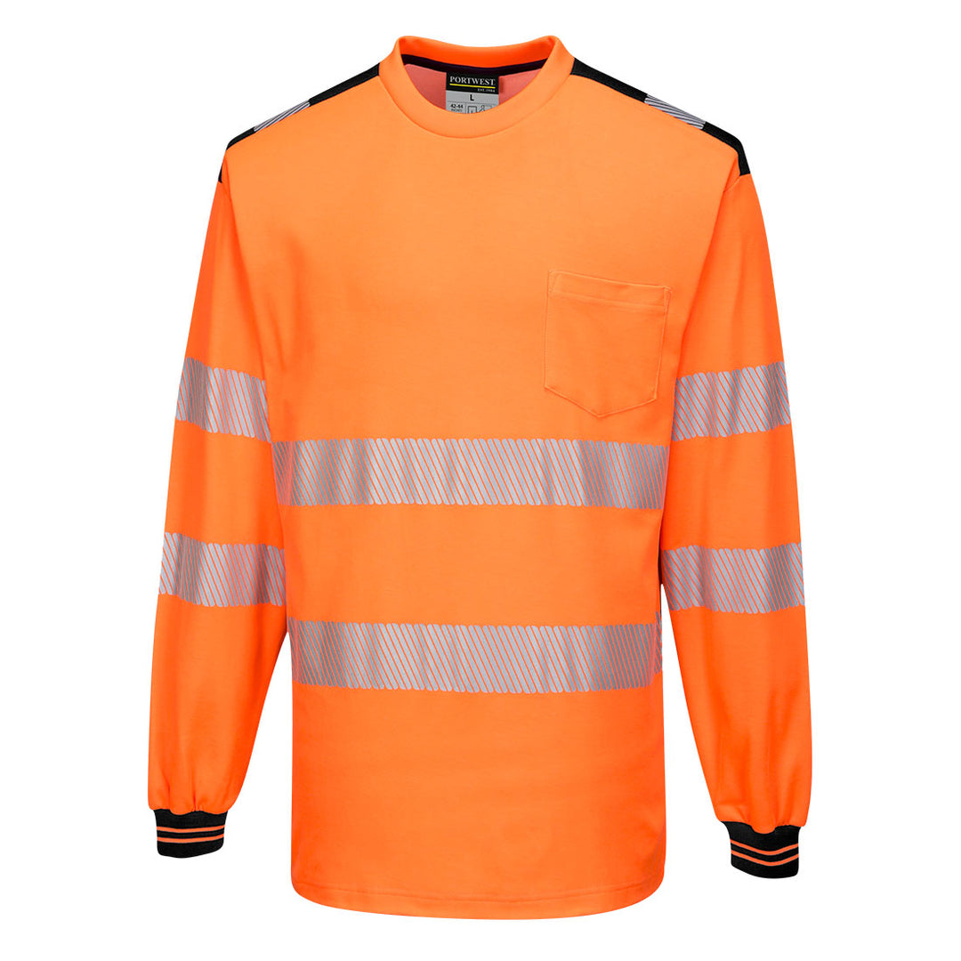 PW3 Hi-Vis Tricou L/S - Portocaliu/Negru