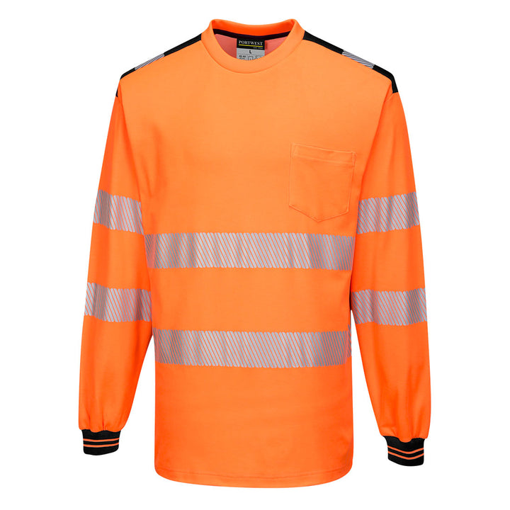 PW3 Hi-Vis Tricou L/S - Portocaliu/Negru