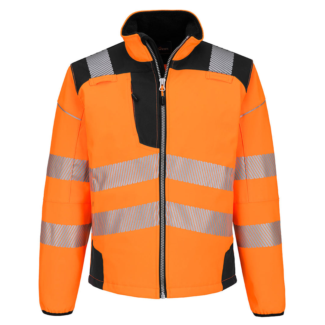 PW3 Jacheta Softshell Vision HiVis - Portocaliu/Negru