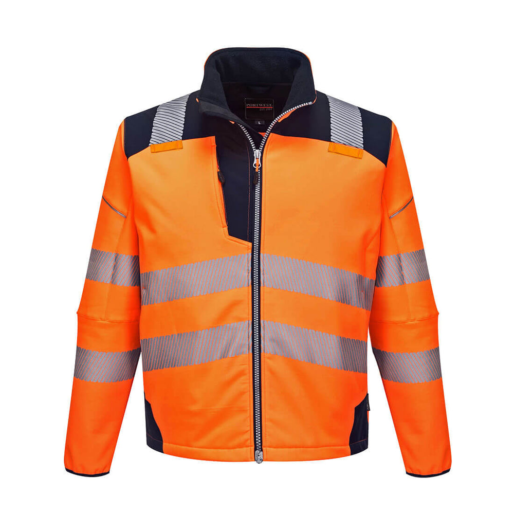 PW3 Jacheta Softshell Vision HiVis - Portocaliu/Navy